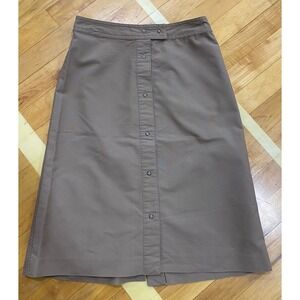 GAP Khakis Button Front Midi Skirt Tan Women Size 0
